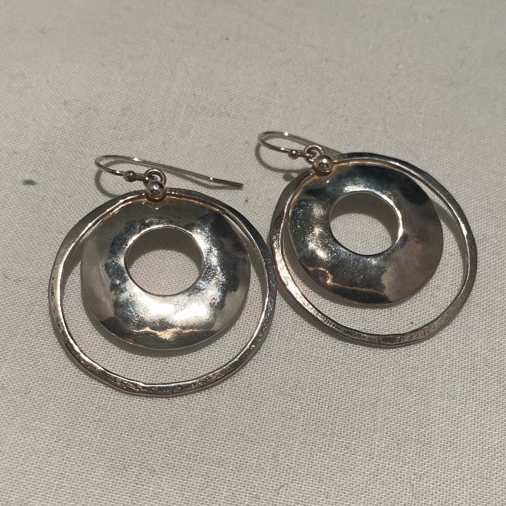 Sterling Silver Statement Earrings - image 1